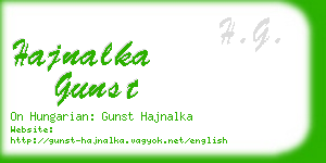 hajnalka gunst business card